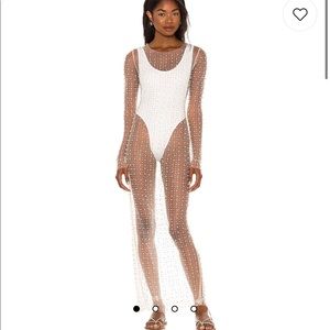 beach bunny Champagne nights mesh dress - nude